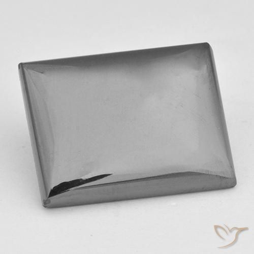 18.99ct Natürlicher silbergrau Hematit, Baguette, Lichtundurchlässig