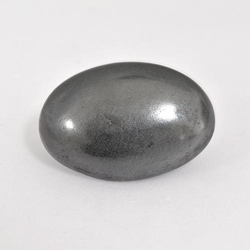 6,16 ctw natürlicher grauer Hämatit, Oval Schliff, Lichtundurchlässig