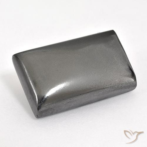14.67ct Natürlicher Mittelgrau Hematit, Baguette, Lichtundurchlässig