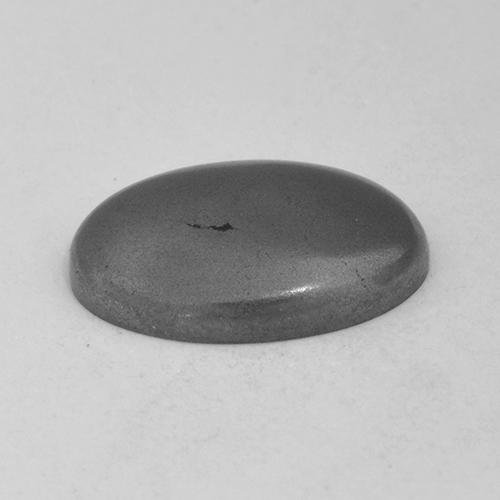 5,54 ctw natürlicher grauer Hämatit, Oval Schliff, Lichtundurchlässig