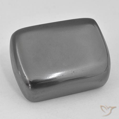 38.42ct Natürlicher silbergrau Hematit, Kissen, Lichtundurchlässig