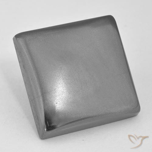 23.43ct Natürlicher Mittelgrau Hematit, Quadrat, Lichtundurchlässig