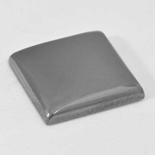 9,17 ctw natürlicher Mittelgrau Hematit, Quadrat, Lichtundurchlässig