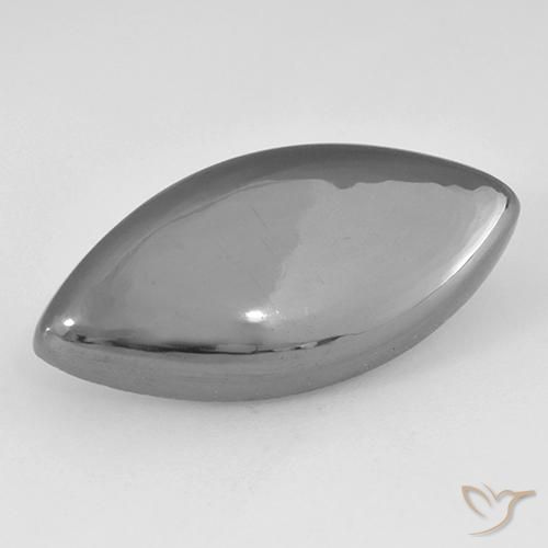 18.77ct Natürlicher silbergrau Hematit, Marquise, Lichtundurchlässig