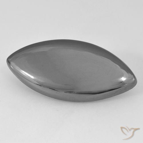 16.63ct Natürlicher silbergrau Hematit, Marquise, Lichtundurchlässig