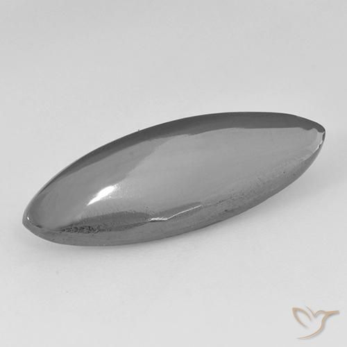 12.87ct Natürlicher Mittelgrau Hematit, Marquise, Lichtundurchlässig
