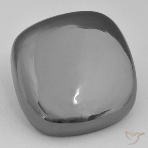29.63ct Natürlicher silbergrau Hematit, Kissen, Lichtundurchlässig