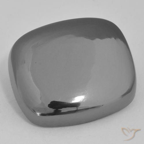 25.80ct Natürlicher silbergrau Hematit, Kissen, Lichtundurchlässig