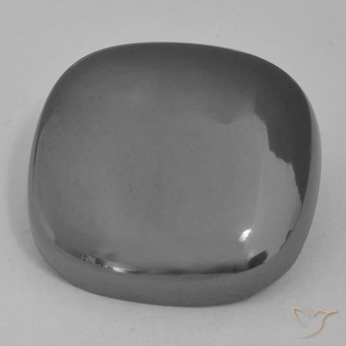 21.81ct Natürlicher Mittelgrau Hematit, Kissen, Lichtundurchlässig