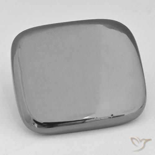 42.61ct Natürlicher silbergrau Hematit, Kissen, Lichtundurchlässig