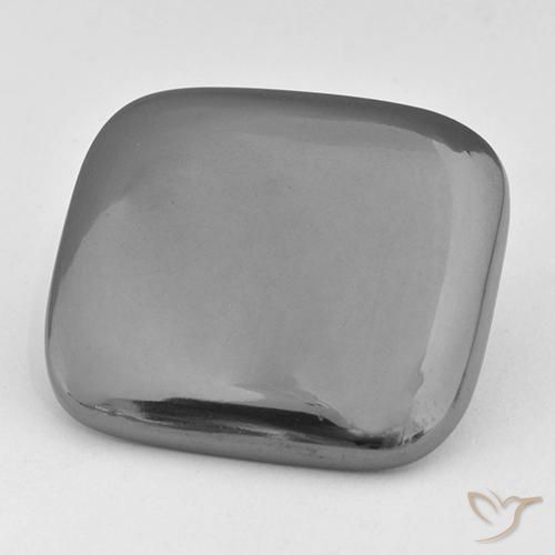 42.76ct Natürlicher Mittelgrau Hematit, Kissen, Lichtundurchlässig