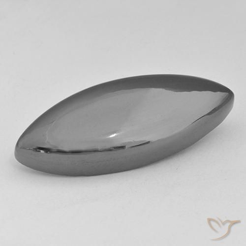 30.10ct Natürlicher Mittelgrau Hematit, Marquise, Lichtundurchlässig