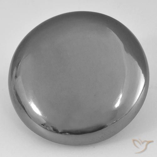 39.54ct Natürlicher silbergrau Hematit, Runden, Lichtundurchlässig