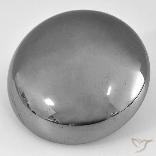 40.70ct Natürlicher Mittelgrau Hematit, Runden, Lichtundurchlässig