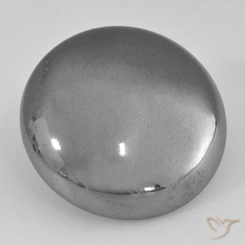 33.02ct Natürlicher Mittelgrau Hematit, Runden, Lichtundurchlässig