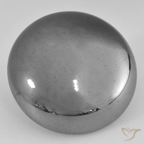 40.97ct Natürlicher Mittelgrau Hematit, Runden, Lichtundurchlässig