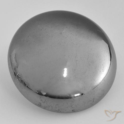 38.87ct Natürlicher Mittelgrau Hematit, Runden, Lichtundurchlässig