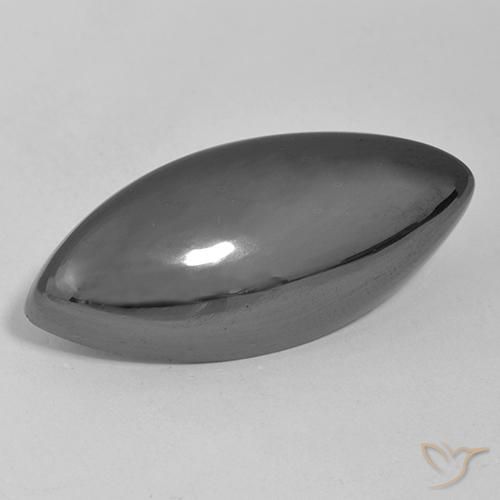 45.38ct Natürlicher silbergrau Hematit, Marquise, Lichtundurchlässig