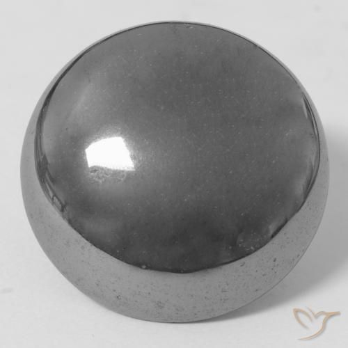 38.34ct Natürlicher silbergrau Hematit, Runden, Lichtundurchlässig