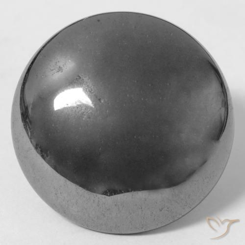 32.21ct Natürlicher Mittelgrau Hematit, Runden, Lichtundurchlässig