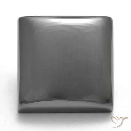 24.36ct Natürlicher Mittelgrau Hematit, Quadrat, Lichtundurchlässig