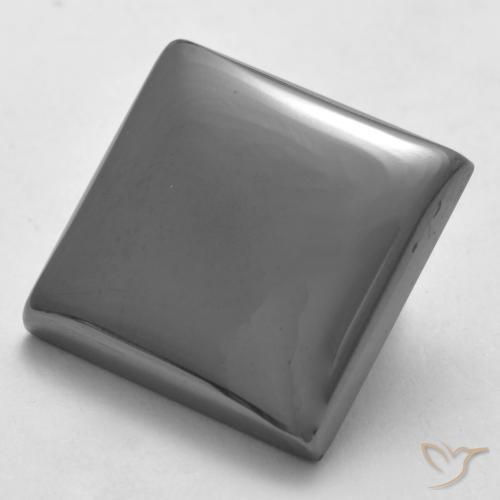 19.91ct Natürlicher silbergrau Hematit, Quadrat, Lichtundurchlässig