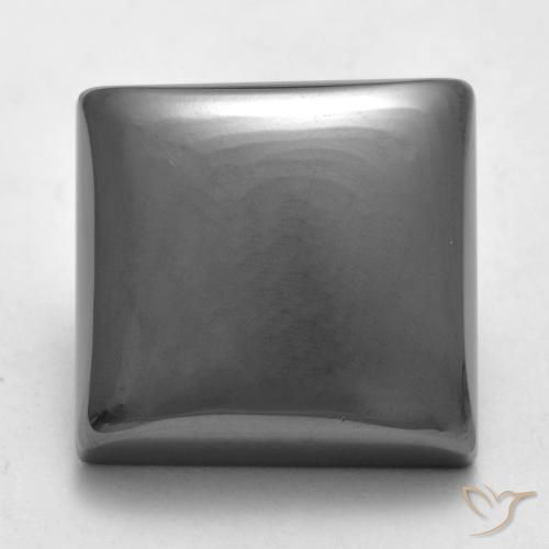 22.05ct Natürlicher Mittelgrau Hematit, Quadrat, Lichtundurchlässig