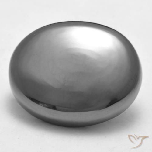 33.23ct Natürlicher Mittelgrau Hematit, Oval, Lichtundurchlässig