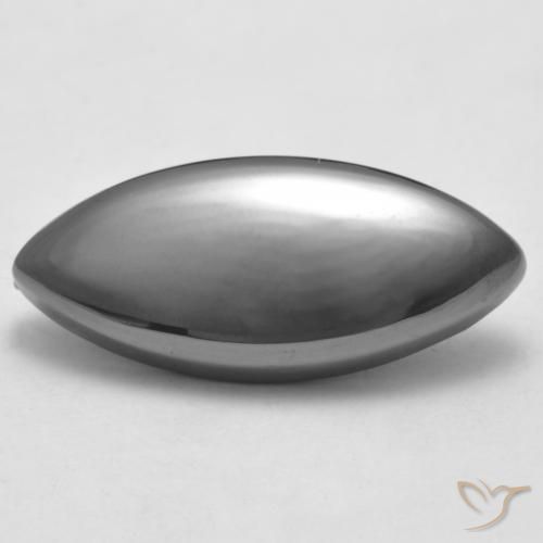 25.87ct Natürlicher Mittelgrau Hematit, Marquise, Lichtundurchlässig