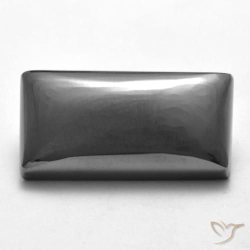 21.11ct Natürlicher silbergrau Hematit, Baguette, Lichtundurchlässig
