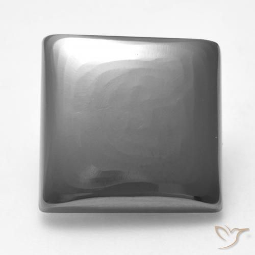18.53ct Natürlicher silbergrau Hematit, Quadrat, Lichtundurchlässig