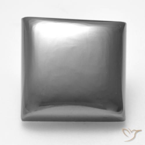 26.41ct Natürlicher Mittelgrau Hematit, Quadrat, Lichtundurchlässig