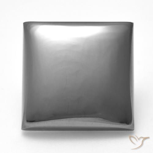 28.19ct Natürlicher silbergrau Hematit, Quadrat, Lichtundurchlässig