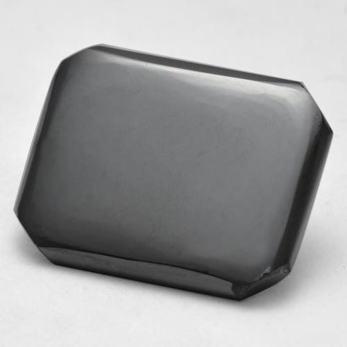 9,17 ctw natürlicher Mittelgrau Hematit, Smaragdschliff, Lichtundurchlässig