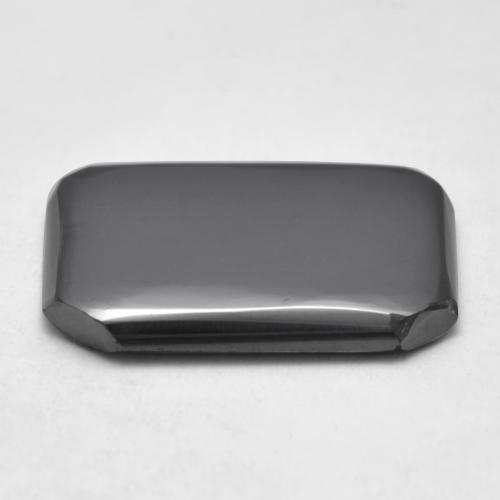 9,17 ctw natürlicher Mittelgrau Hematit, Smaragdschliff, Lichtundurchlässig