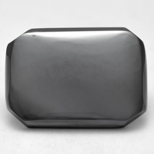 9,17 ctw natürlicher Mittelgrau Hematit, Smaragdschliff, Lichtundurchlässig