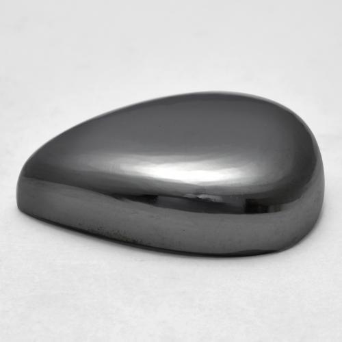 9,17 ctw natürlicher Mittelgrau Hematit, Birnenform, Lichtundurchlässig