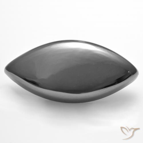 26.80ct Natürlicher silbergrau Hematit, Marquise, Lichtundurchlässig