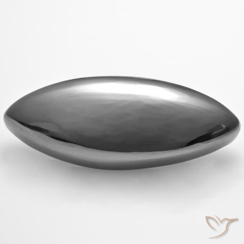 9,17 ctw natürlicher silbergrau Hematit, Marquise, Lichtundurchlässig