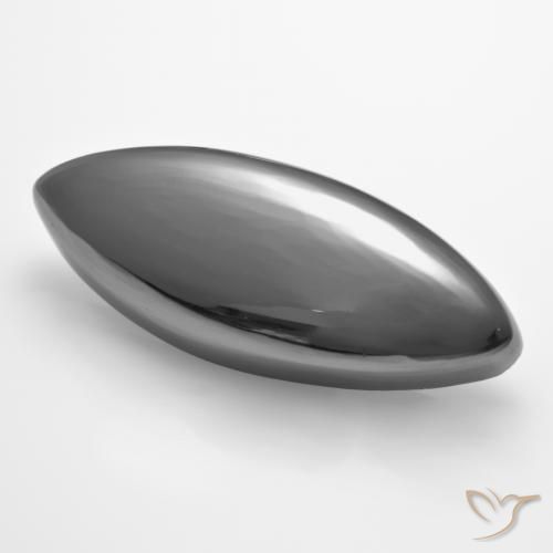 9,17 ctw natürlicher silbergrau Hematit, Marquise, Lichtundurchlässig