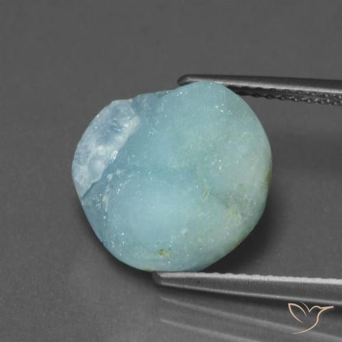 7.46ct Natürlicher hellblau-grün Hemimorphit-Druse, Fantasie, Lichtundurchlässig