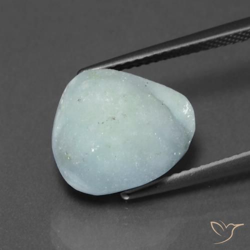 7.67ct Natürlicher Blassblau-Grün Hemimorphit-Druse, Fantasie, Lichtundurchlässig