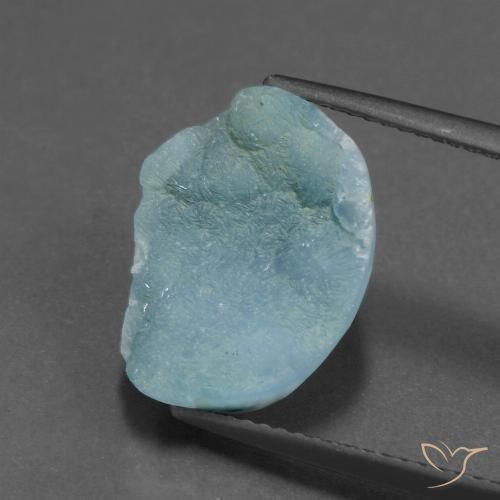 6.13ct Natürlicher hellblau-grün Hemimorphit-Druse, Fantasie, Lichtundurchlässig