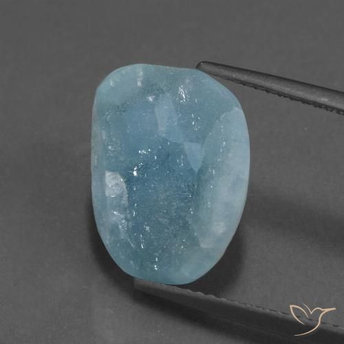7.52ct Natürlicher hellblau-grün Hemimorphit-Druse, Fantasie, Lichtundurchlässig