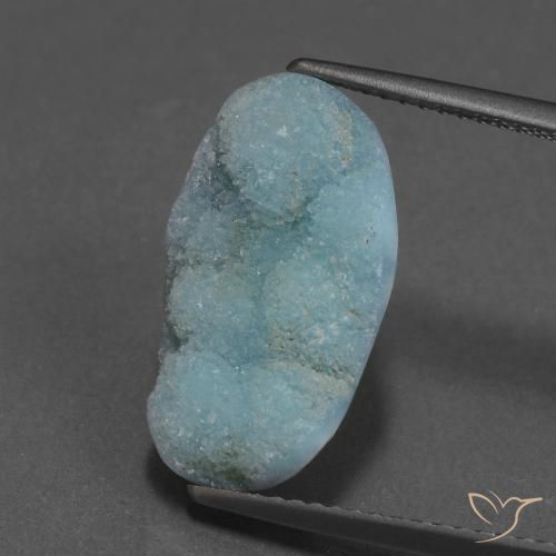 7.06ct Natürlicher hellblau-grün Hemimorphit-Druse, Fantasie, Lichtundurchlässig
