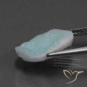 9,17 ctw natürlicher Hellblau-Grün Hemimorphit-Druse, Fantasie, Lichtundurchlässig