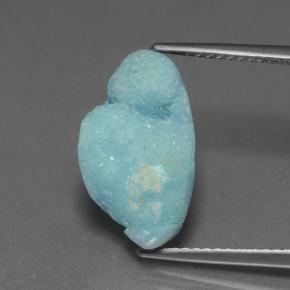 9,17 ctw natürlicher Bläulich-grün Hemimorphit-Druse, Ausgefallene Form, Lichtundurchlässig