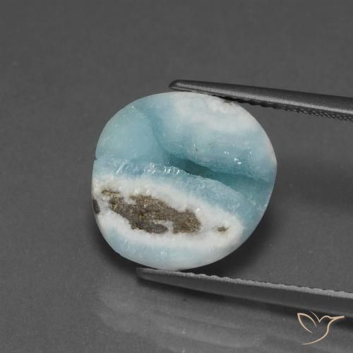 6.94ct Natürlicher hellblau-grün Hemimorphit-Druse, Fantasie, Lichtundurchlässig