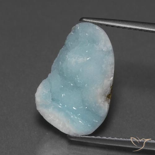 8.94ct Natürlicher hellblau-grün Hemimorphit-Druse, Fantasie, Lichtundurchlässig