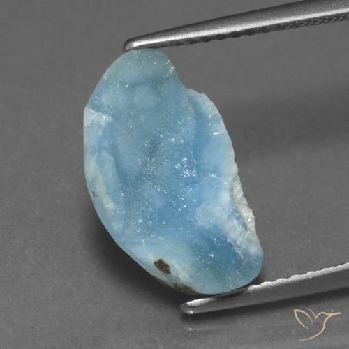 4.24ct Natürlicher Elektrisches Azurblau Hemimorphit-Druse, Fantasie, Lichtundurchlässig